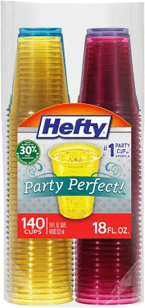 Party Perfect - 18 FL. OZ. 140 disposable cups. #1 Party Cup in America